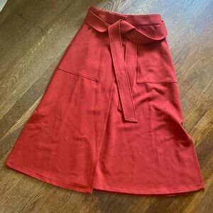 Club Monaco Red Midi Skirt